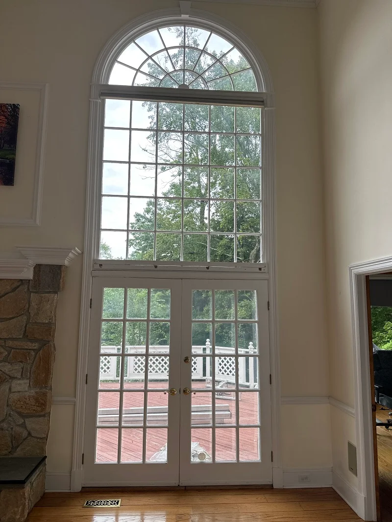 These windows are two stories tall